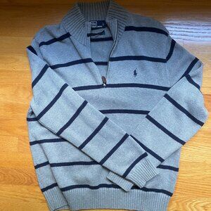 Vintage Polo Ralph Lauren Grey Striped Sweater